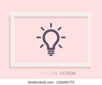 Lamp Vector icon . Lorem Ipsum Illustration design