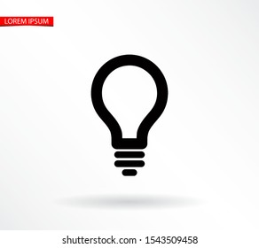 Lamp Vector icon . Lorem Ipsum Illustration design