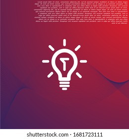 Lamp Vector icon . Lorem Ipsum Illustration design