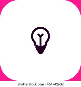 Lamp vector icon on white background.