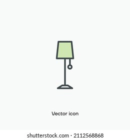 Lampenvektorsymbol. Premium-Qualität.