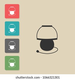 Lamp - vector icon. Symbol for web, infographics, print design and mobile UX/UI kit. Vector illustration, EPS10.