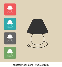 Lamp - vector icon. Symbol for web, infographics, print design and mobile UX/UI kit. Vector illustration, EPS10.
