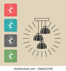 Lamp - vector icon. Symbol for web, infographics, print design and mobile UX/UI kit. Vector illustration, EPS10.