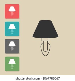 Lamp - vector icon. Symbol for web, infographics, print design and mobile UX/UI kit. Vector illustration, EPS10.
