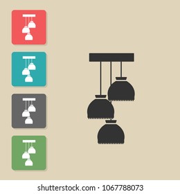 Lamp - vector icon. Symbol for web, infographics, print design and mobile UX/UI kit. Vector illustration, EPS10.