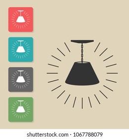 Lamp - vector icon. Symbol for web, infographics, print design and mobile UX/UI kit. Vector illustration, EPS10.