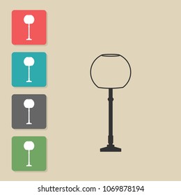 Lamp - vector icon. Symbol for web, infographics, print design and mobile UX/UI kit. Vector illustration, EPS10.