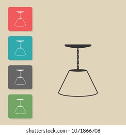Lamp - vector icon. Symbol for web, infographics, print design and mobile UX/UI kit. Vector illustration, EPS10.