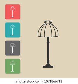 Lamp - vector icon. Symbol for web, infographics, print design and mobile UX/UI kit. Vector illustration, EPS10.
