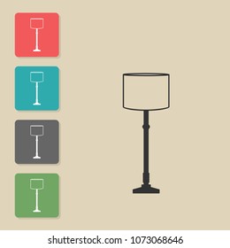 Lamp - vector icon. Symbol for web, infographics, print design and mobile UX/UI kit. Vector illustration, EPS10.
