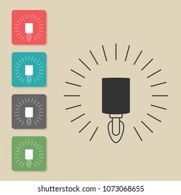 Lamp - vector icon. Symbol for web, infographics, print design and mobile UX/UI kit. Vector illustration, EPS10.