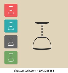 Lamp - vector icon. Symbol for web, infographics, print design and mobile UX/UI kit. Vector illustration, EPS10.