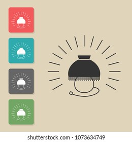 Lamp - vector icon. Symbol for web, infographics, print design and mobile UX/UI kit. Vector illustration, EPS10.
