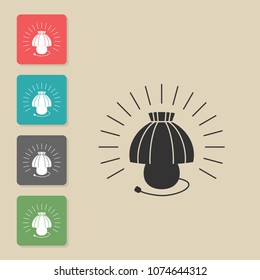 Lamp - vector icon. Symbol for web, infographics, print design and mobile UX/UI kit. Vector illustration, EPS10.