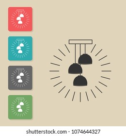 Lamp - vector icon. Symbol for web, infographics, print design and mobile UX/UI kit. Vector illustration, EPS10.