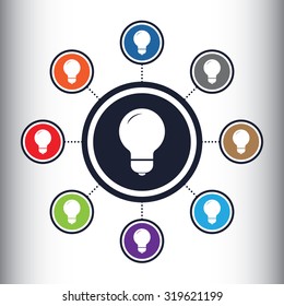 Lamp vector icon for web and mobile