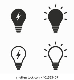 Lampe    Vektorsymbole festgelegt. Schwarze Illustration einzeln auf weißem Hintergrund für Grafik- und Webdesign.