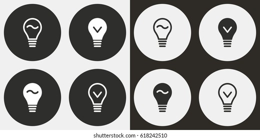 Lamp vector icons set. Illustration isolated for graphic and web design.