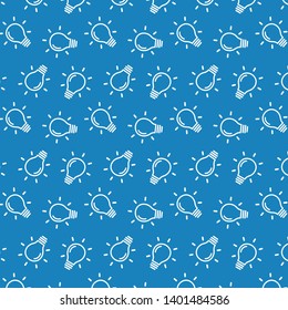 Lamp Vector. Lamp Idea Pattern. Wallpaper. Background.