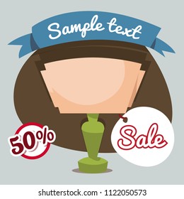 Lamp Vector illustration isolated on background.