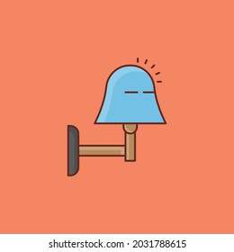 lamp Vector illustration on a transparent background. Premium quality symbols. Vector Line Flat color  icon for concept and graphic design.