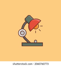 ilustración del vector lámpara en un fondo transparente. Símbolos de calidad premium. Icono de color plano de línea vectorial para el concepto y el diseño gráfico.