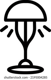 Lampe Vektorgrafik auf transparentem Hintergrund.Hochwertige Symmbols.Stroke Vektorsymbole für Konzept und Grafikdesign.