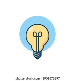 Ilustración vectorial de la lámpara. Adecuado para pegatinas, banners, iconos, páginas de línea web y más.