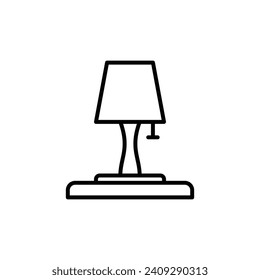 Lamp vector line icon illustration.