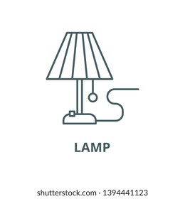 Lamp vector line icon, linear concept, outline sign, symbol