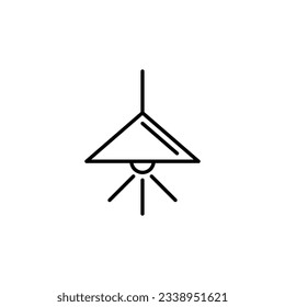 Icono de la línea del vector de la lámpara. Perfecto para sitios web, libros, tiendas, tiendas. Actrazo editable con estilo de contorno minimalista