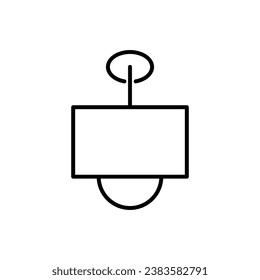Lamp Vector Linear Symbol. Perfect for design, infographics, web sites, apps. 