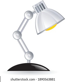 Lamp vector, office lamp or lamp for bedroom vector - lamp is a device for giving light