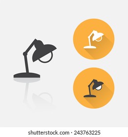 Lamp Vector on Grey Background