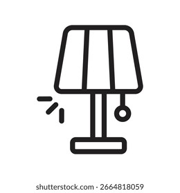Lamp Vector Outline Icon. EPS 10 file 