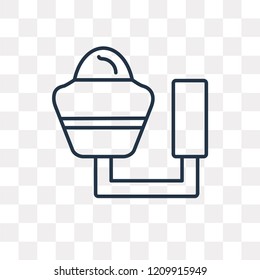 Lamp vector outline icon isolated on transparent background, high quality linear Lamp transparency concept can be used web and mobile
