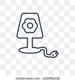 Lamp vector outline icon isolated on transparent background, high quality linear Lamp transparency concept can be used web and mobile