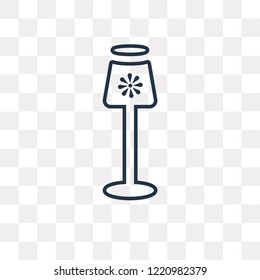 Lamp vector outline icon isolated on transparent background, high quality linear Lamp transparency concept can be used web and mobile