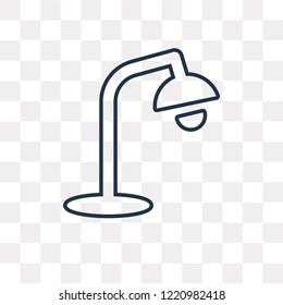 Lamp vector outline icon isolated on transparent background, high quality linear Lamp transparency concept can be used web and mobile