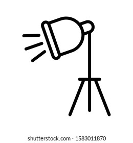 lamp vector thin line  icon 