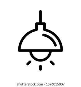 lamp vector thin line icon 