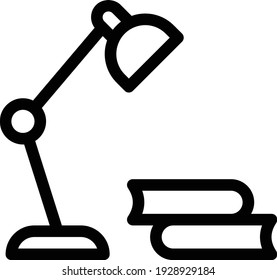 lamp vector thin line icon