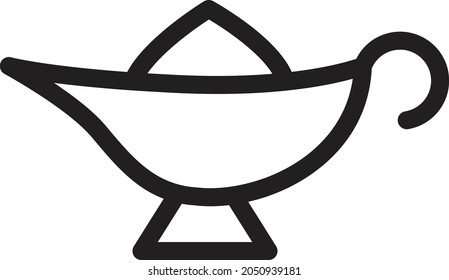 lamp vector thin line  icon