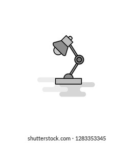 Lamp  Web Icon. Flat Line Filled Gray Icon Vector