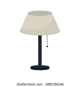 Lampe auf weißem Hintergrund, Vektorgrafik-Design