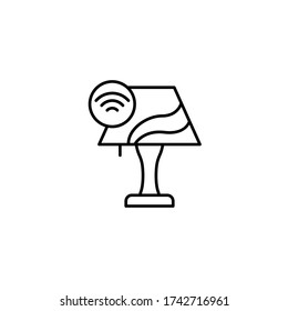 Lamp, wi-fi icon. Simple line, outline vector elements of smart home for ui and ux, website or mobile application