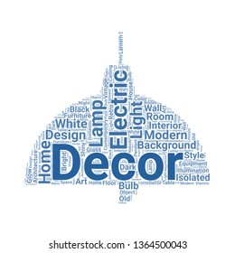 lamp word cloud. tag cloud about lamp