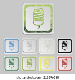 Lamp/idea ecology vector icons