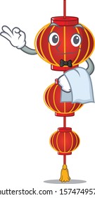 Lampion chinese lantern Character on A stylized Waiter look